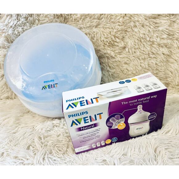 NIB 3 Pack Bottles Philips AVENT Microwave Steam Sterilizer for Baby Bottles LOT - Picture 1 of 7